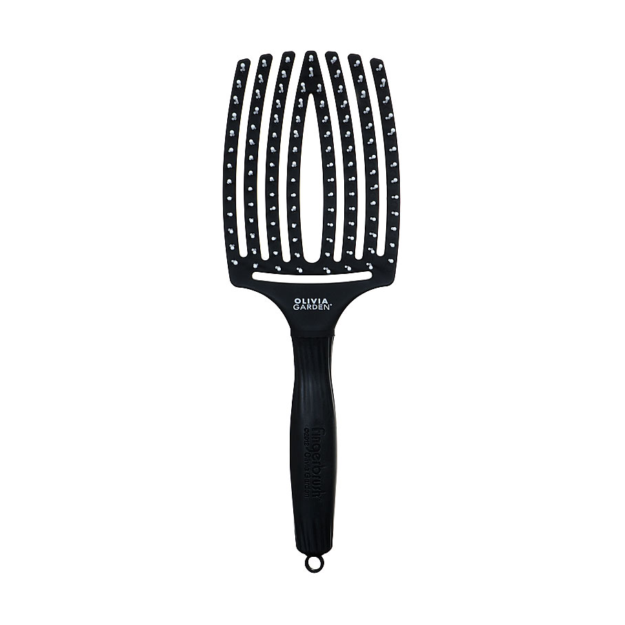 Щітка для волосся Olivia Garden Fingerbrush Care Iconic Nylon Bristles Black L, 1 шт